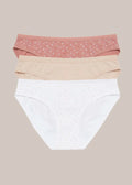 Slip donna in cotone elasticizzato - pack da 3 pezzi