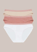 Slip donna in cotone elasticizzato - pack da 3 pezzi