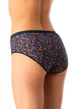 Slip donna in cotone fantasia con bordo pizzo - pack da 2