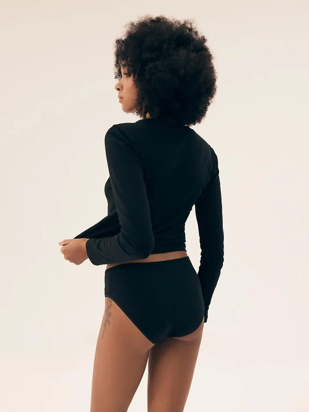 Slip donna dal taglio midi in viscosa - blue