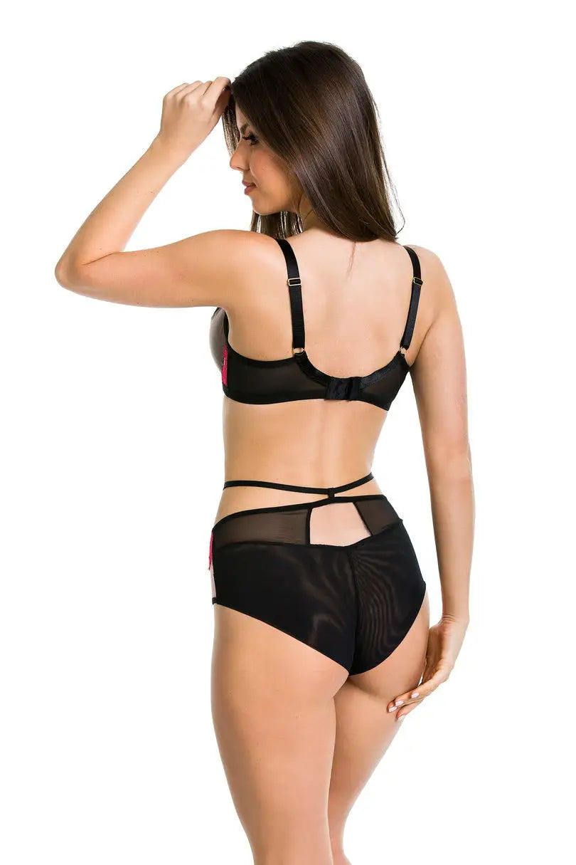 Slip donna - delice - nero rosso