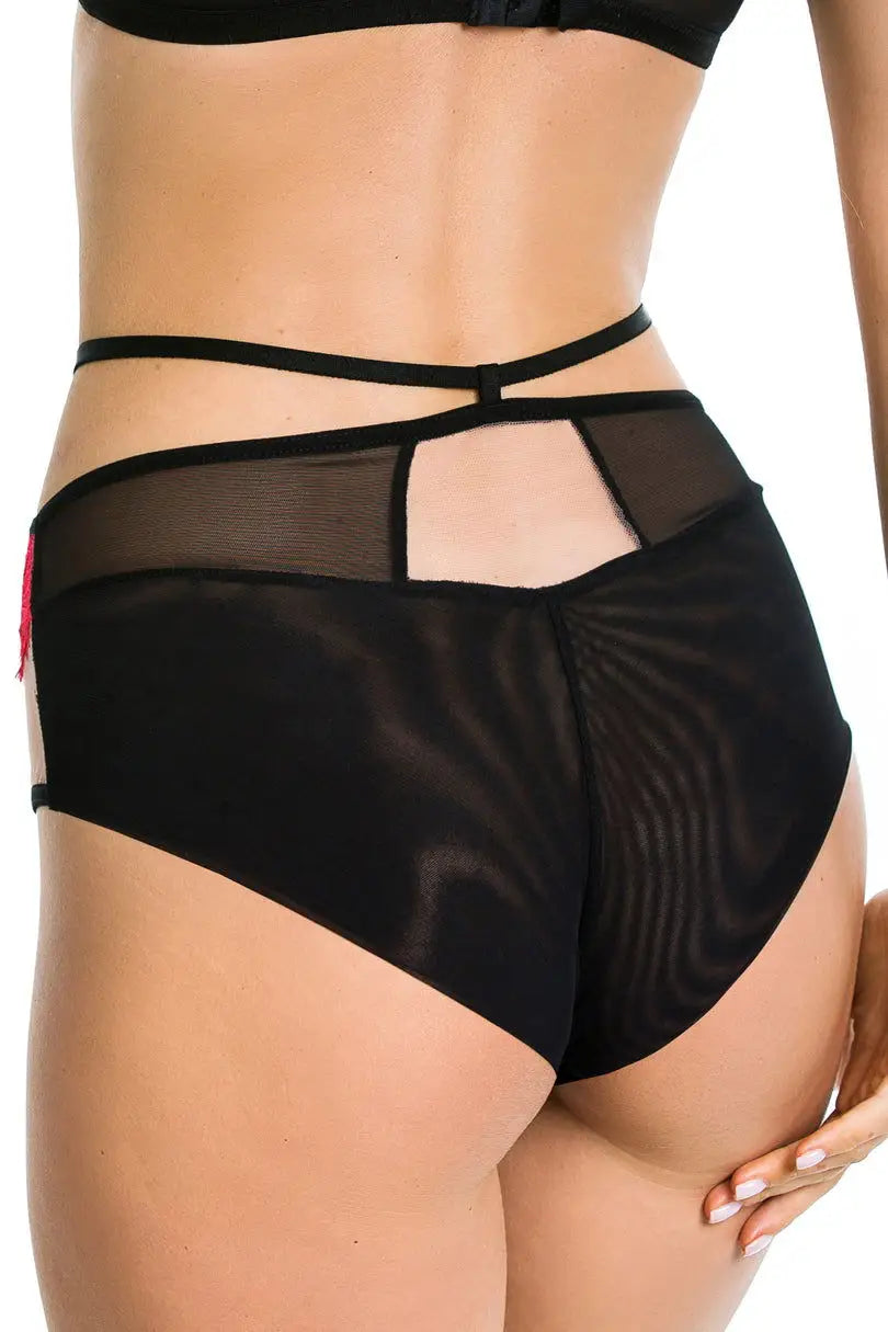 Slip donna - delice - nero rosso