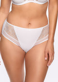 Slip donna in microfibra e pizzo - sabina - bianco