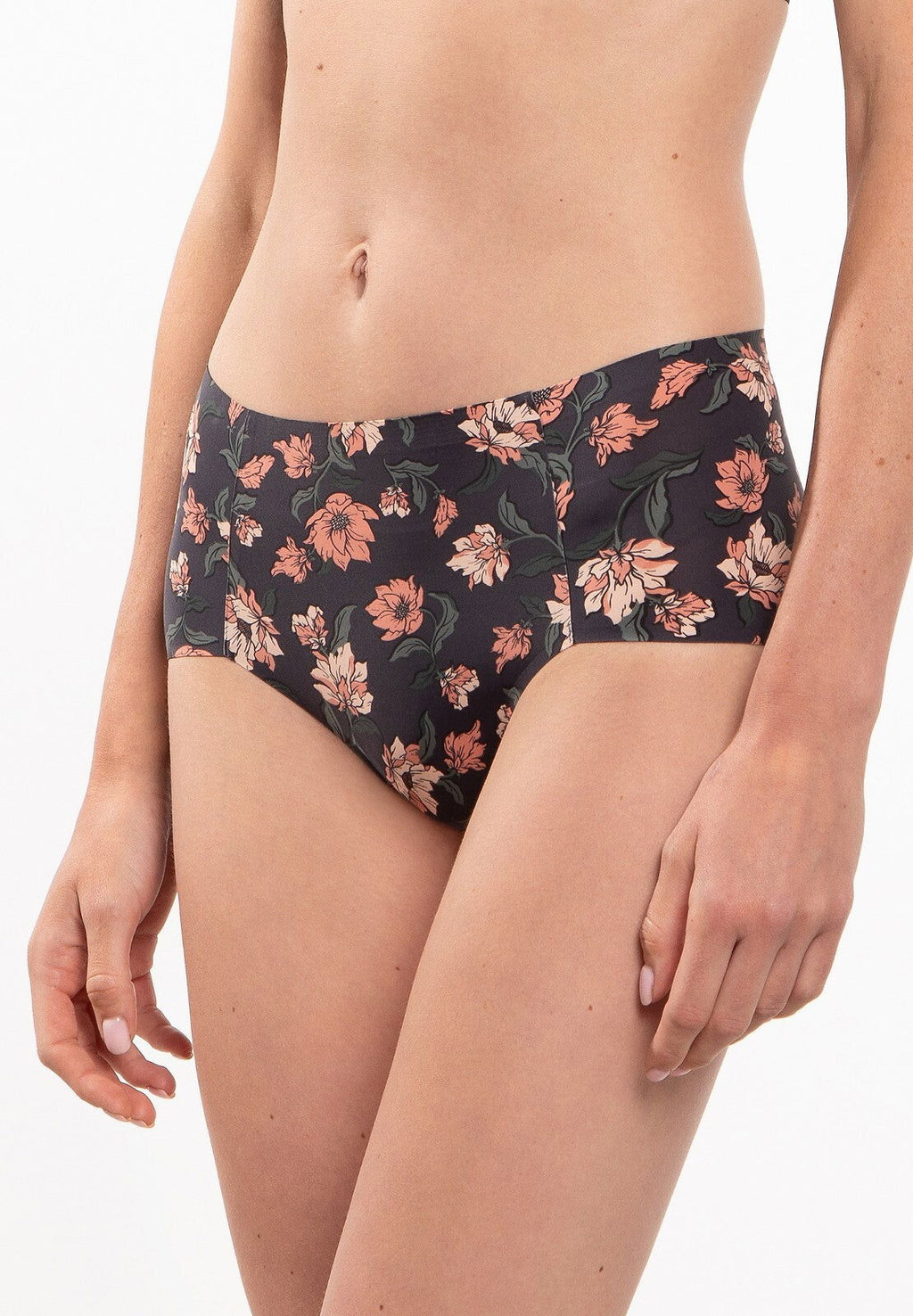 Slip donna laser cut - flower - l-pol 5027 - nero