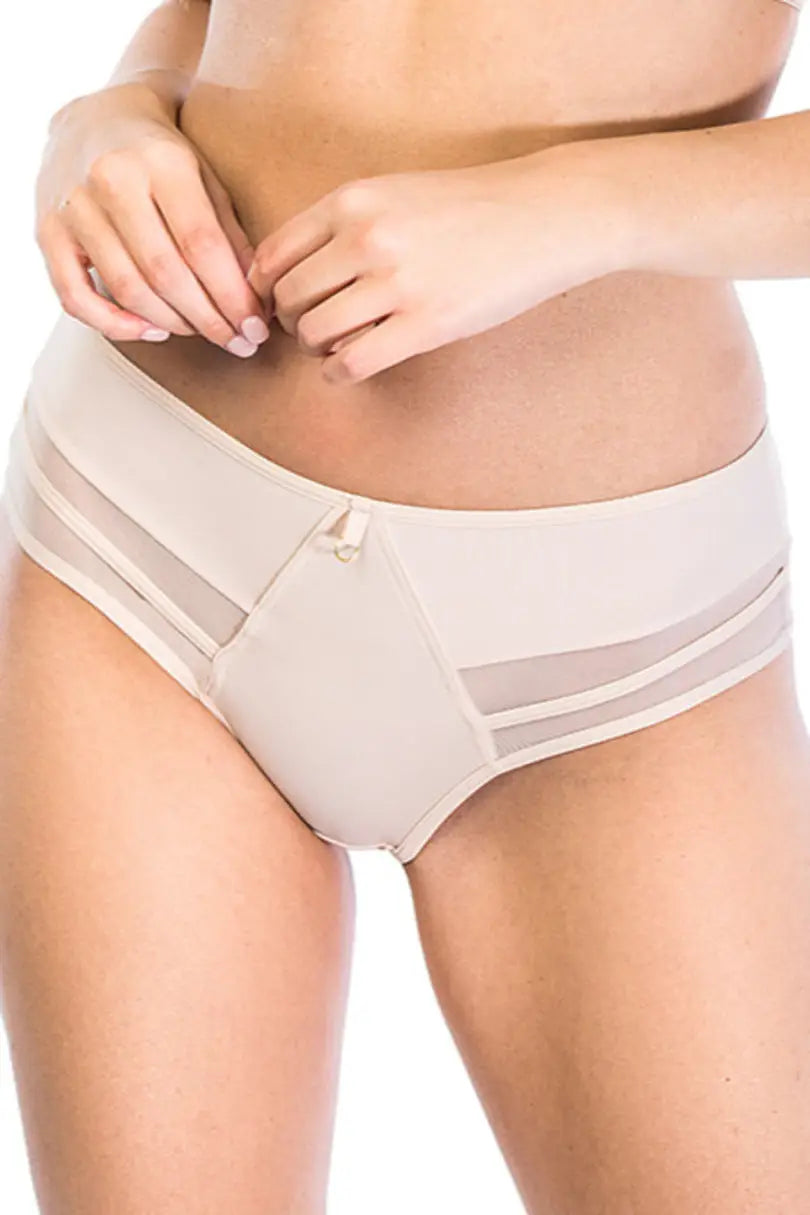 Slip da donna in microfibra - laura - beige