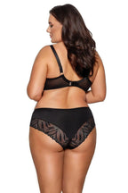 Slip donna in microfibra e pizzo - nero - 2016