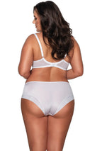 Slip donna in microfibra e pizzo - odette - bianco - 2112
