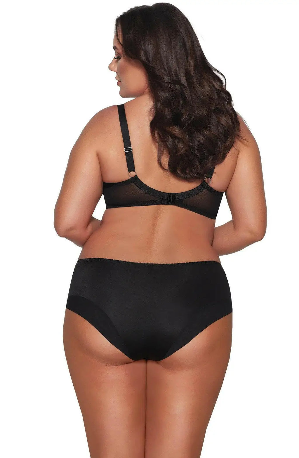 Slip donna in microfibra e pizzo - odette - nero - 2112