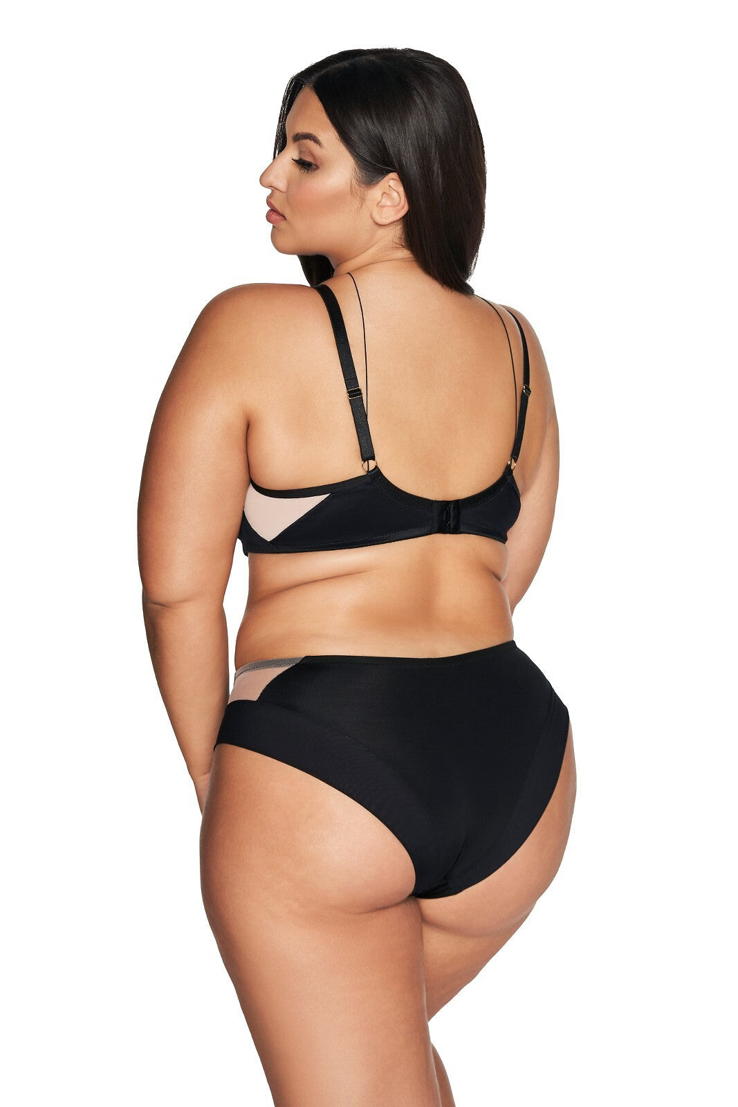 Slip donna in microfibra e tulle - evita - 2135