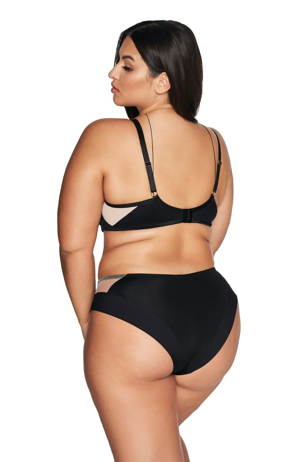 Slip donna in microfibra e tulle - evita - 2135