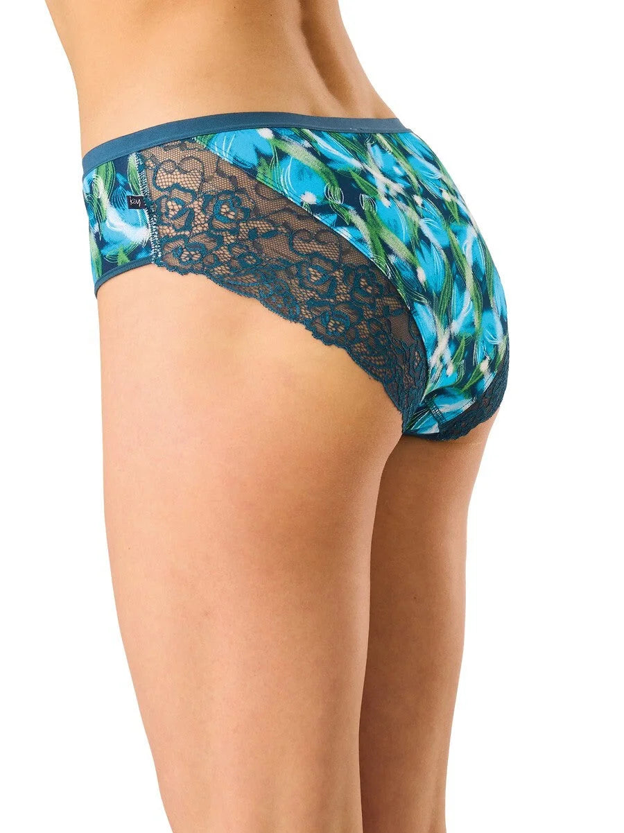 Slip donna midi bikini a fiori - pack da 2 pezzi (sparkle