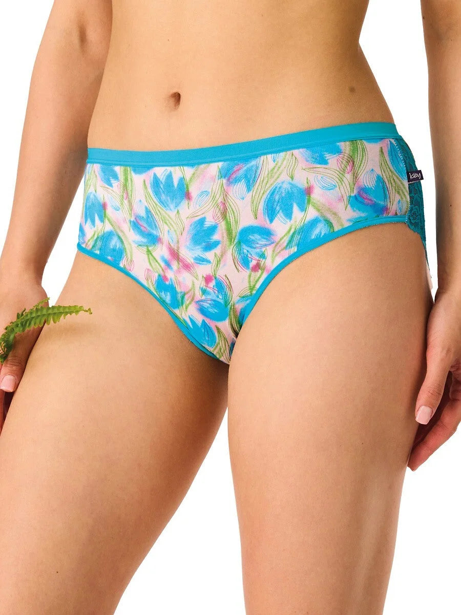 Slip donna midi bikini a fiori - pack da 2 pezzi (sparkle