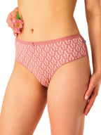 Slip donna midi bikini con pizzo e stampa botanica (lpc 512)