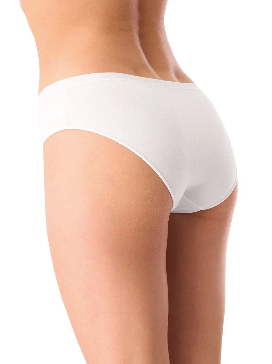 Slip donna mini bikini in cotone liscio - pack da 2 pezzi