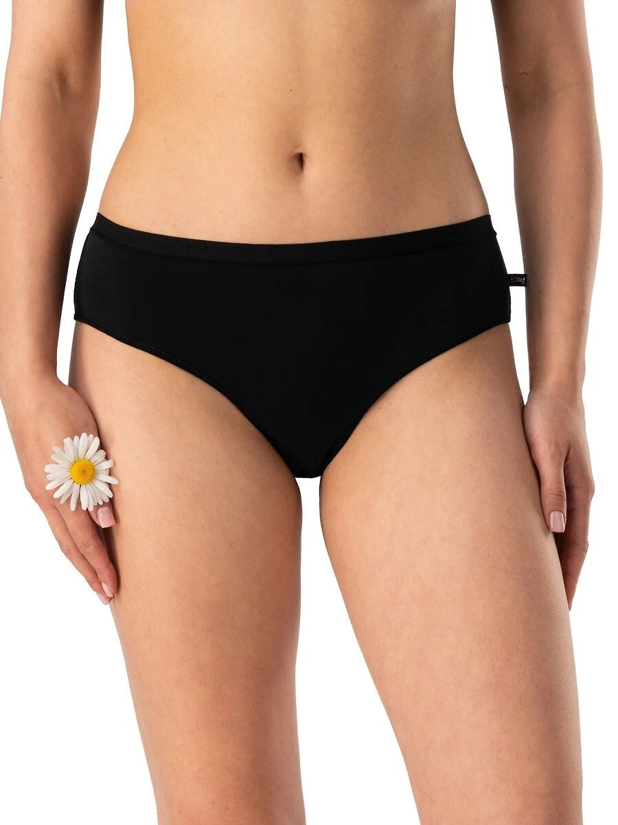 Slip donna mini bikini in cotone liscio - pack da 2 pezzi
