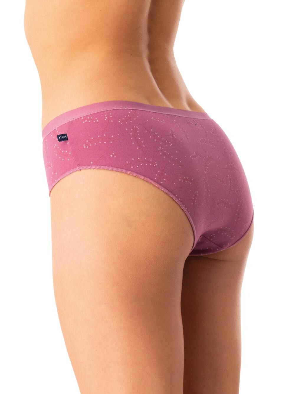 Slip donna mini in cotone fantasia con pizzo - pack da 2