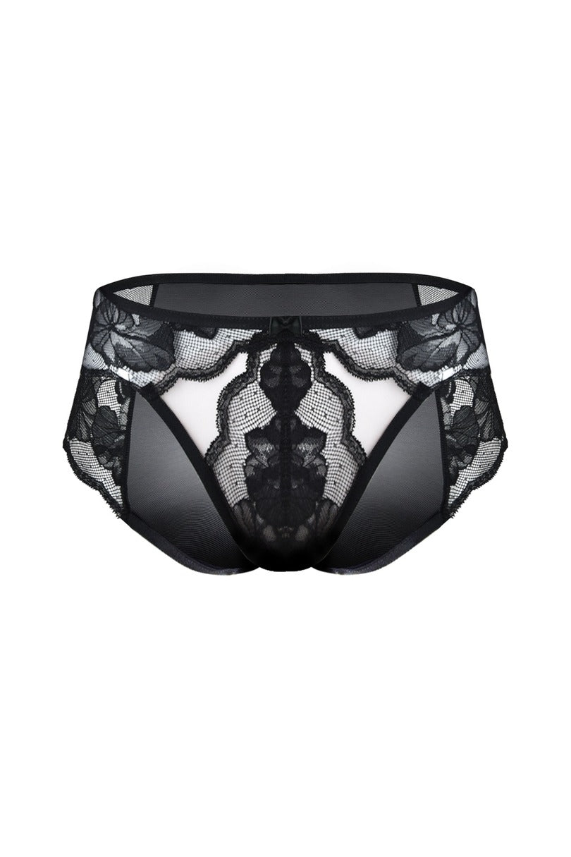 Slip da donna in pizzo - amelia - nero