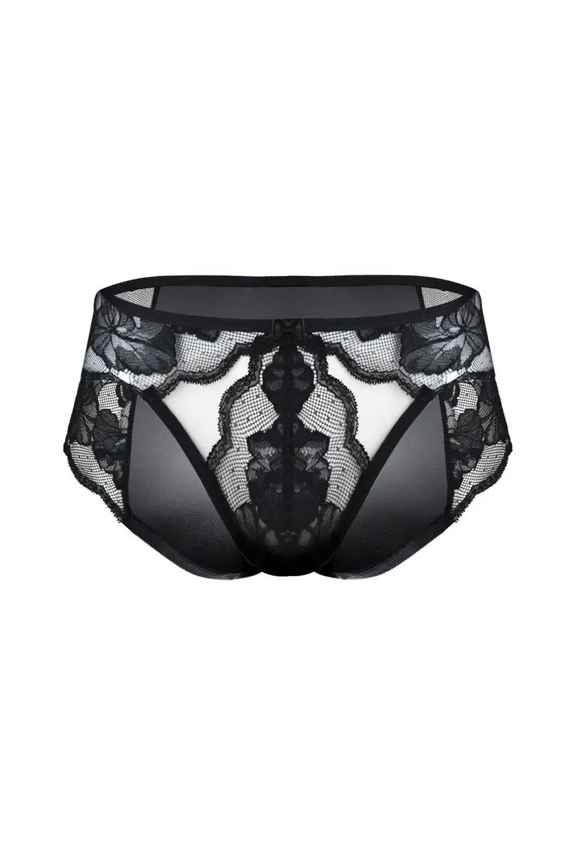 Slip da donna in pizzo - amelia - nero