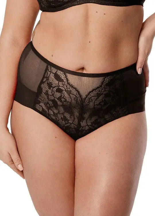 Slip da donna in pizzo e tulle trasparente con dettagli