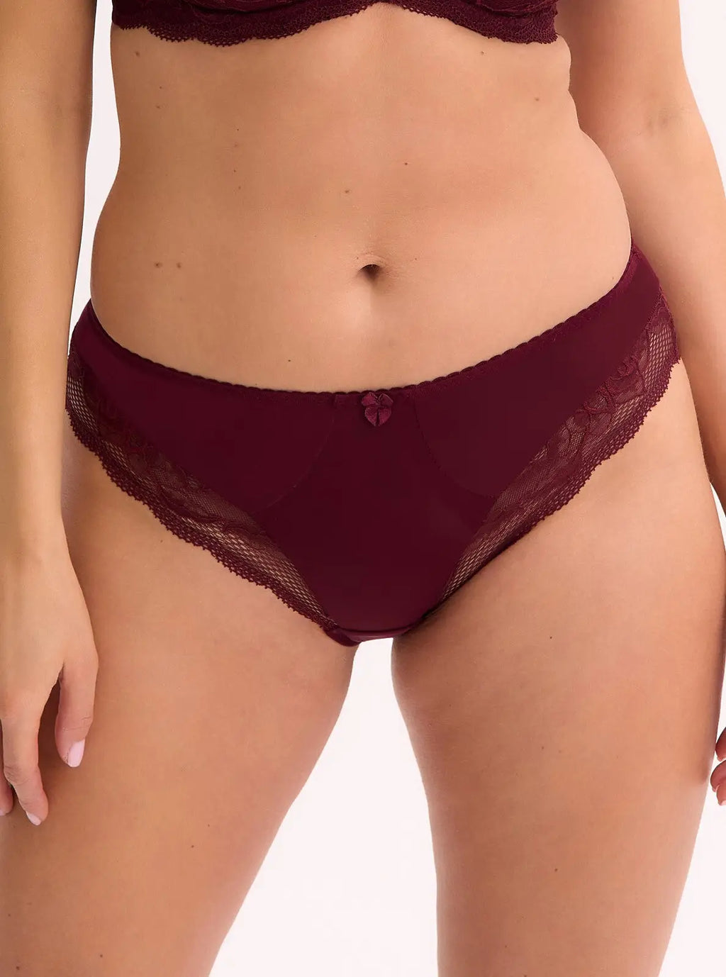 Slip da donna in pizzo - veronika - bordeaux