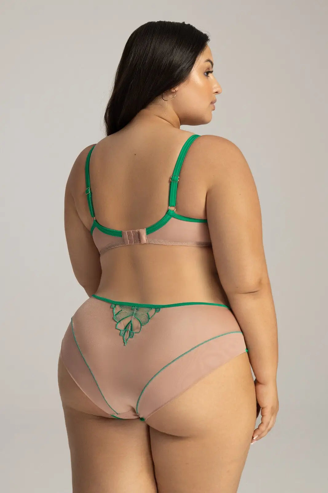 Slip donna ricamato - emerald green - 2160