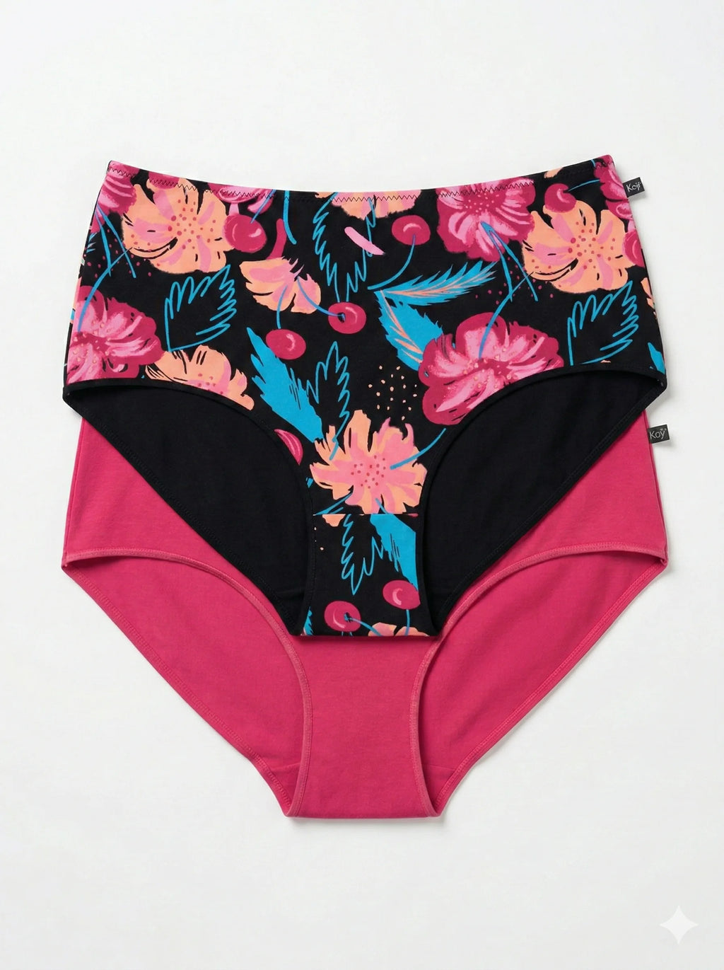 Slip donna a vita alta – comfort in bambù e stampe floreali