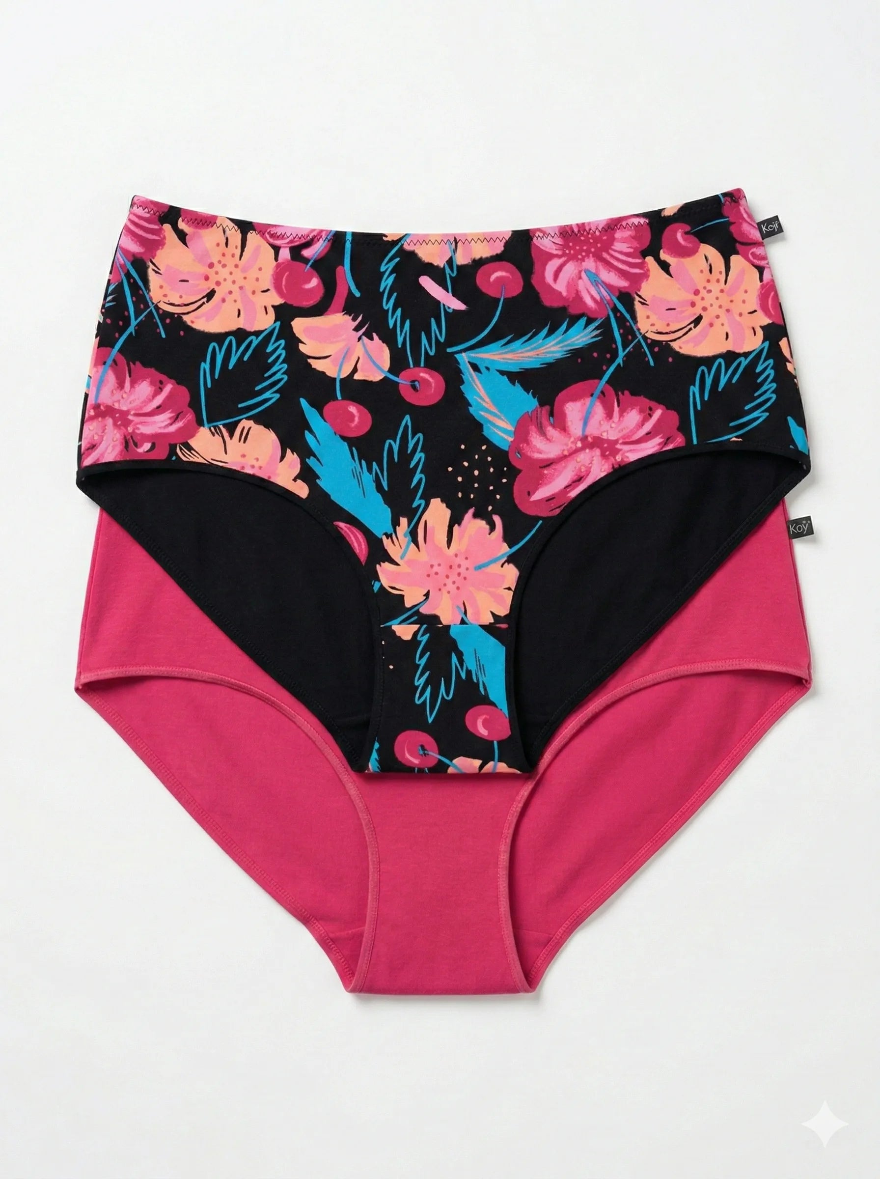 Slip donna a vita alta – comfort in bambù e stampe floreali