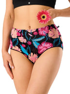 Slip donna a vita alta – comfort in bambù e stampe floreali
