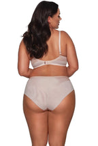 Slip donna vita alta motivo geometrico - grace - beige 2102