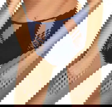 Slip donna vita alta - paradise - blu - k497