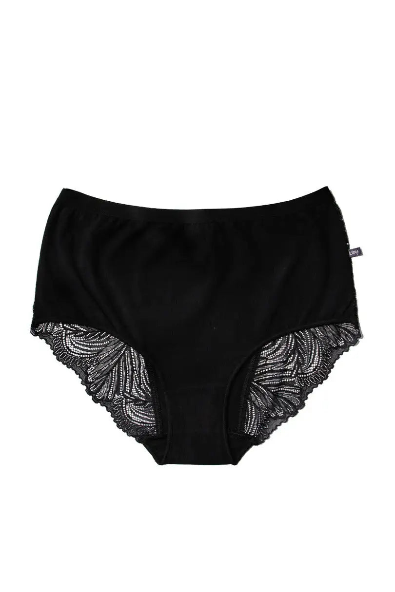 Slip da donna a vita alta con pizzo - lpf 112 - pack 2 pezzi