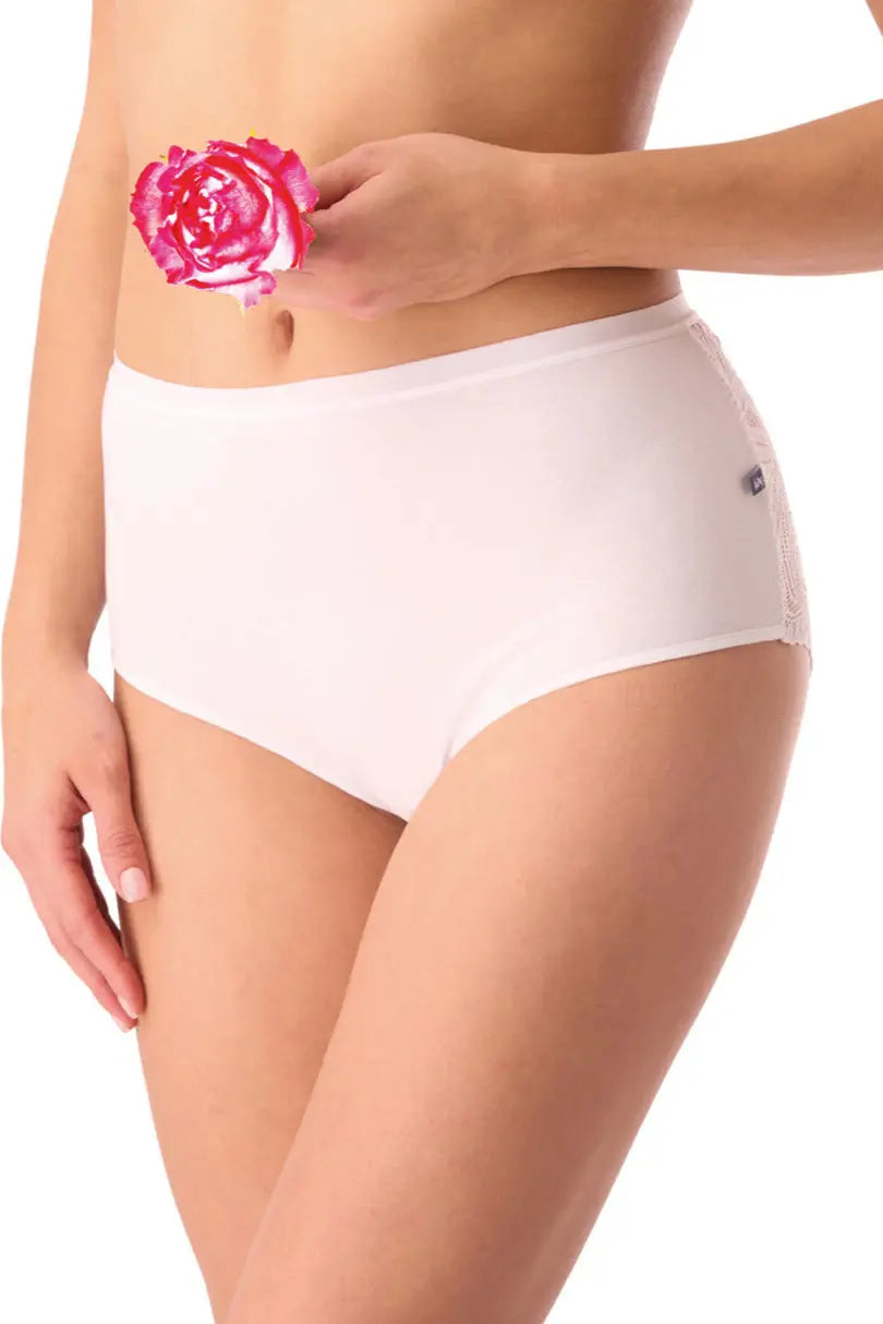 Slip da donna a vita alta con pizzo - lpf 112 - pack 2 pezzi