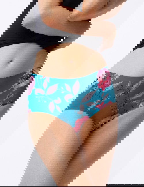 Slip donna vita alta taglio laser - wild rose maxi