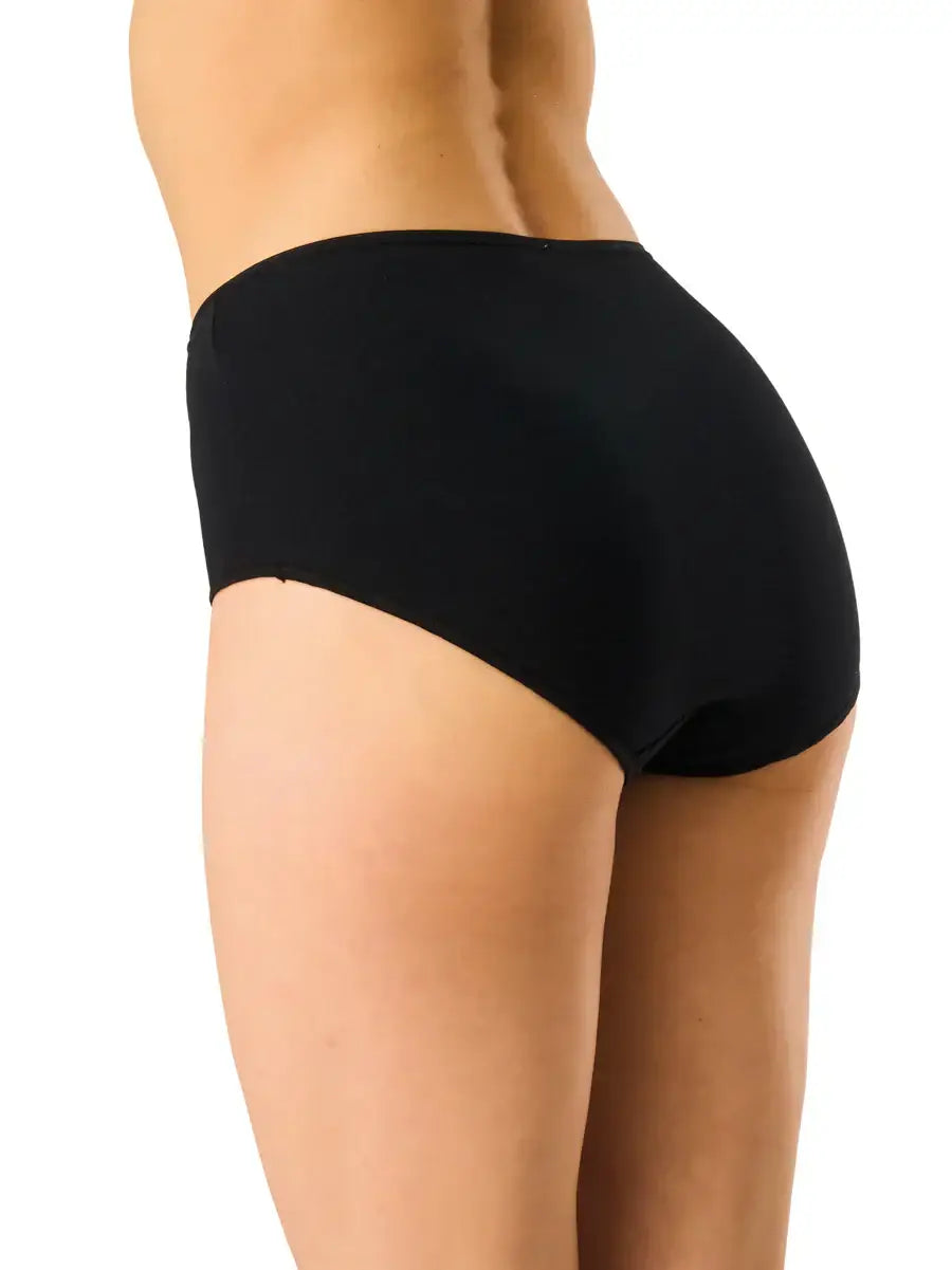 Slip maxi a vita alta in cotone elasticizzato - confezione