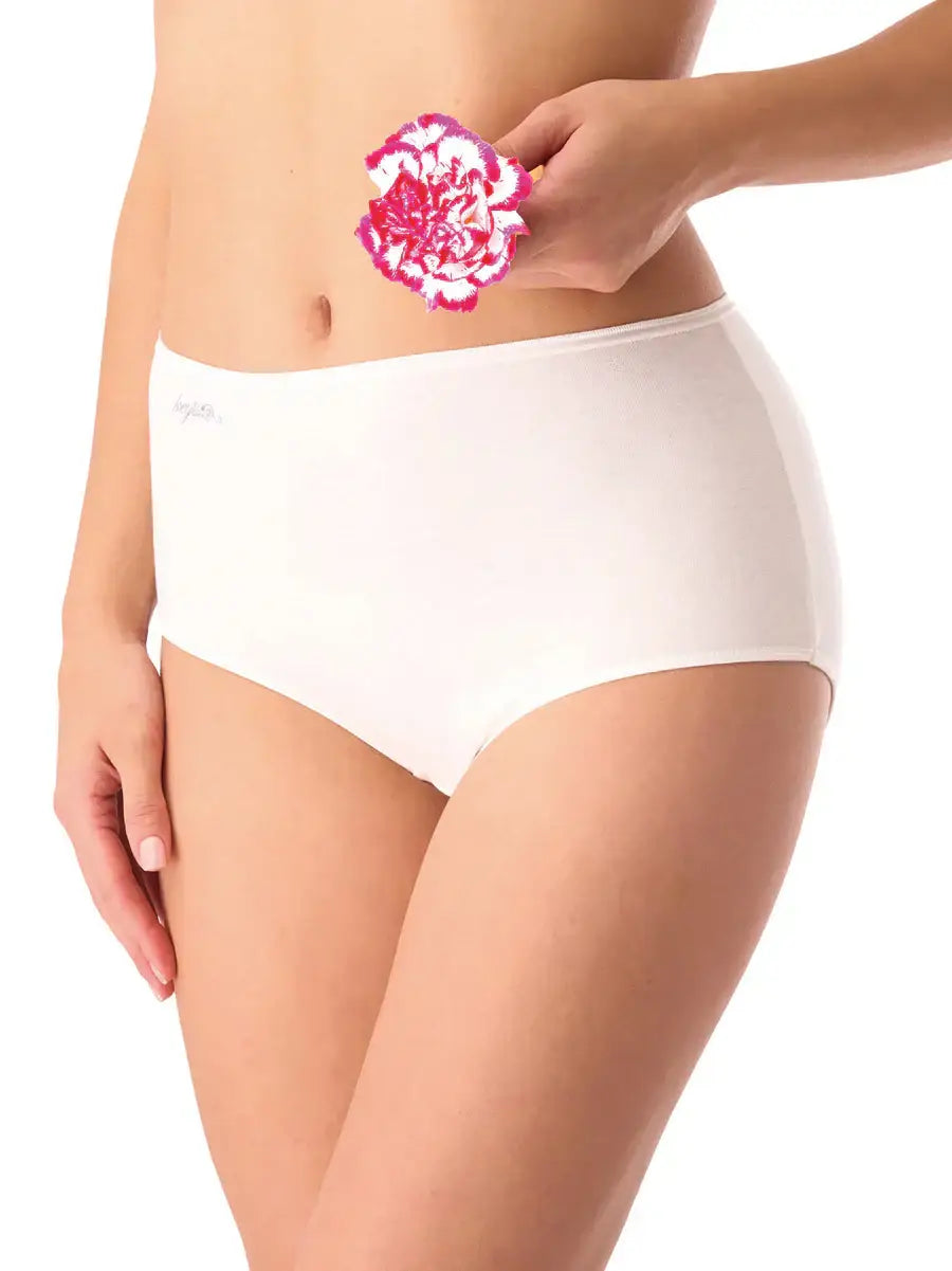 Slip maxi a vita alta in cotone elasticizzato - confezione