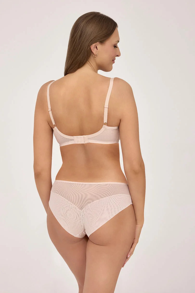 Orchidea - slip midi in tulle con ricamo bianco - 2241
