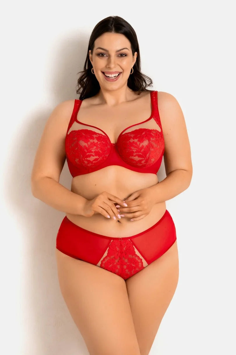 Slip in pizzo - jasmin - rosso