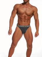 Slip tanga da uomo in cotone elasticizzato - high emotion