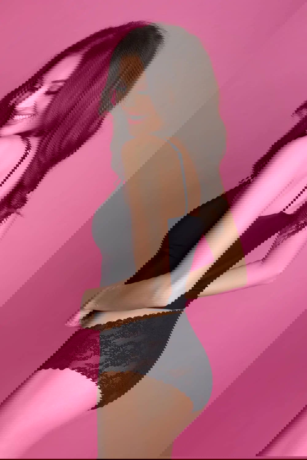 Slip ultrapiatto in pizzo - bellie - nero