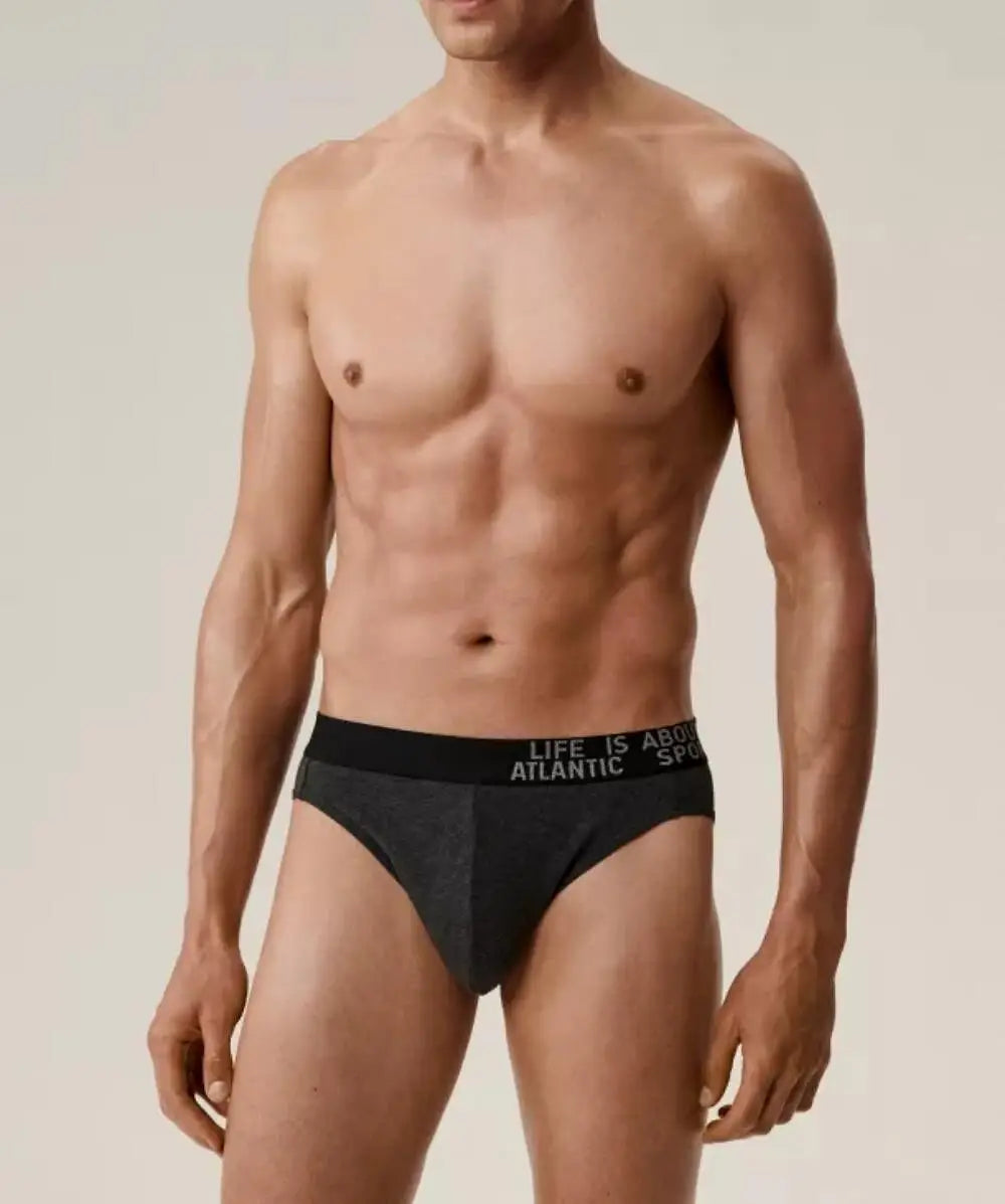 Slip uomo atlantic in cotone elasticizzato – pack da 3
