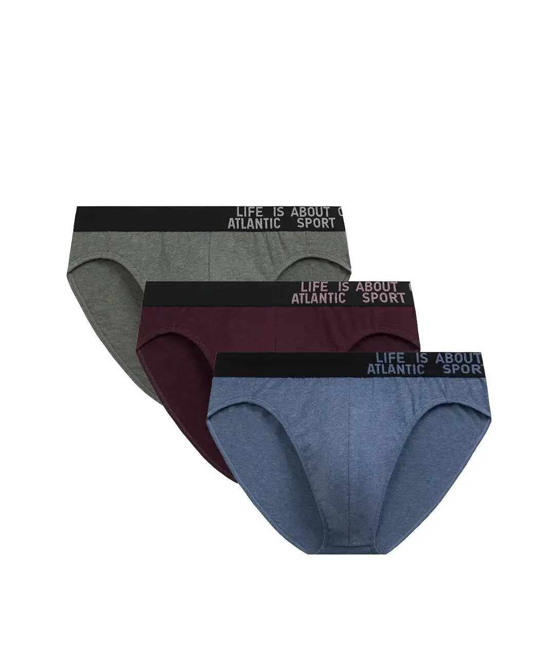 Slip uomo atlantic in cotone elasticizzato – pack da 3