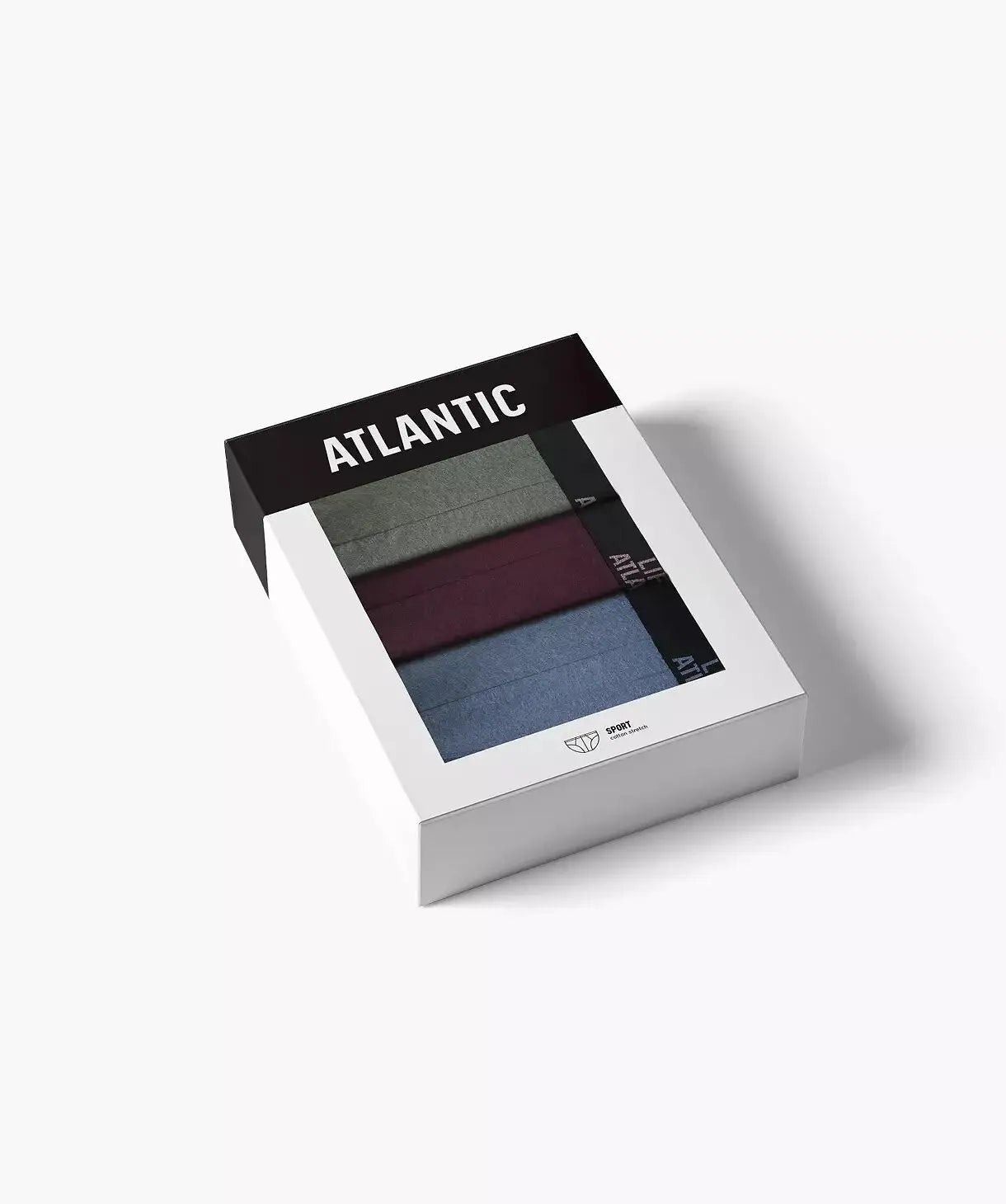 Slip uomo atlantic in cotone elasticizzato – pack da 3