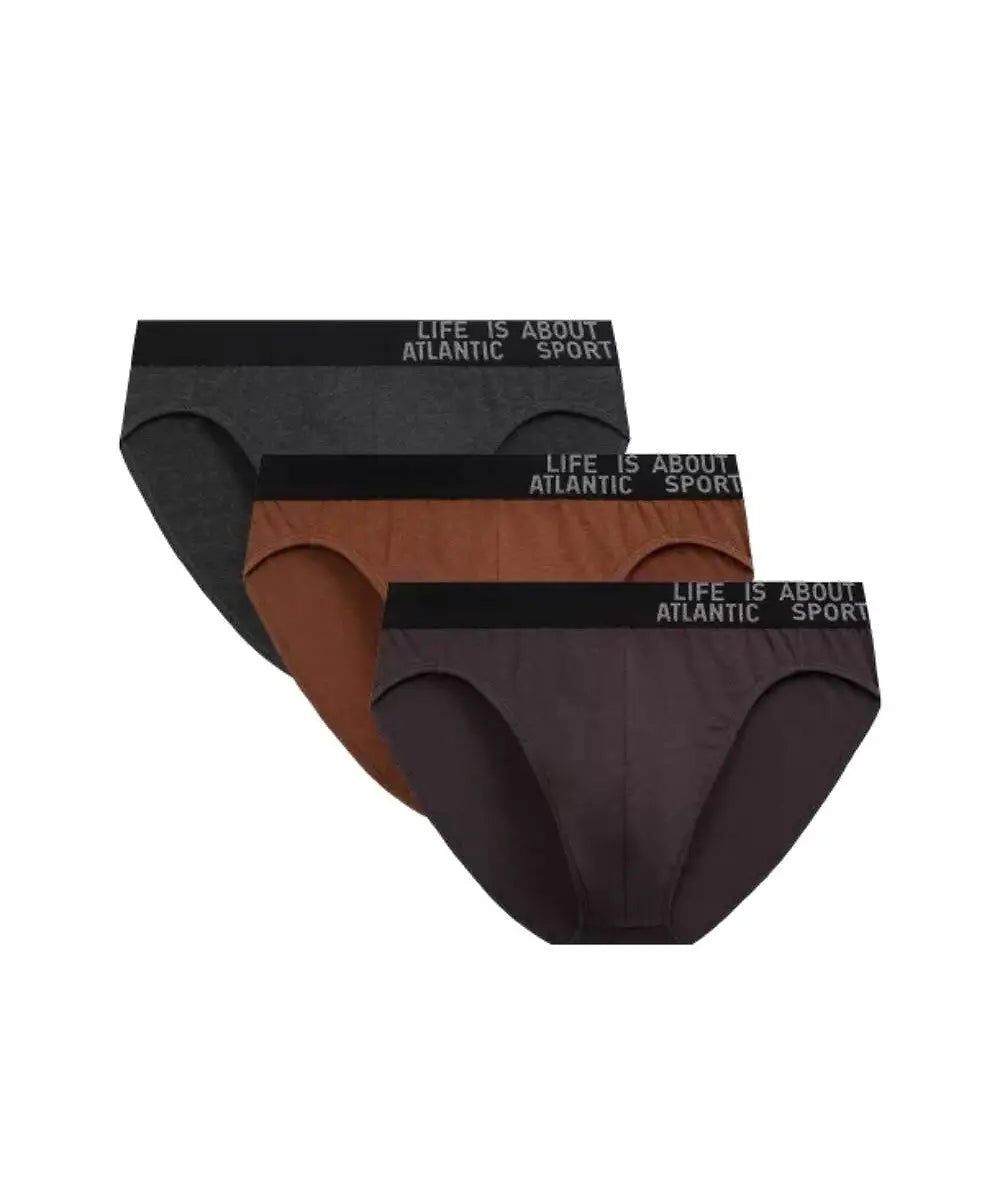 Slip uomo atlantic in cotone elasticizzato – pack da 3