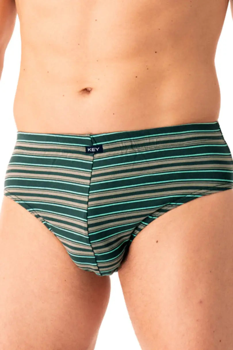 Slip uomo in cotone elasticizzato a righe - pack da 2 pezzi