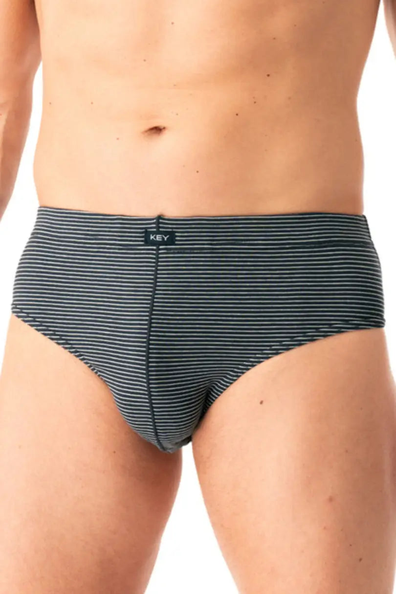 Slip uomo in cotone elasticizzato a righe - pack da 2 pezzi