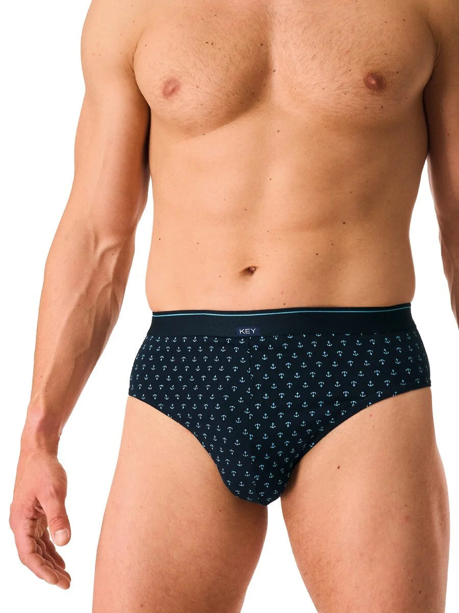 Slip uomo in cotone premium – set 2 pezzi con stampa ancore