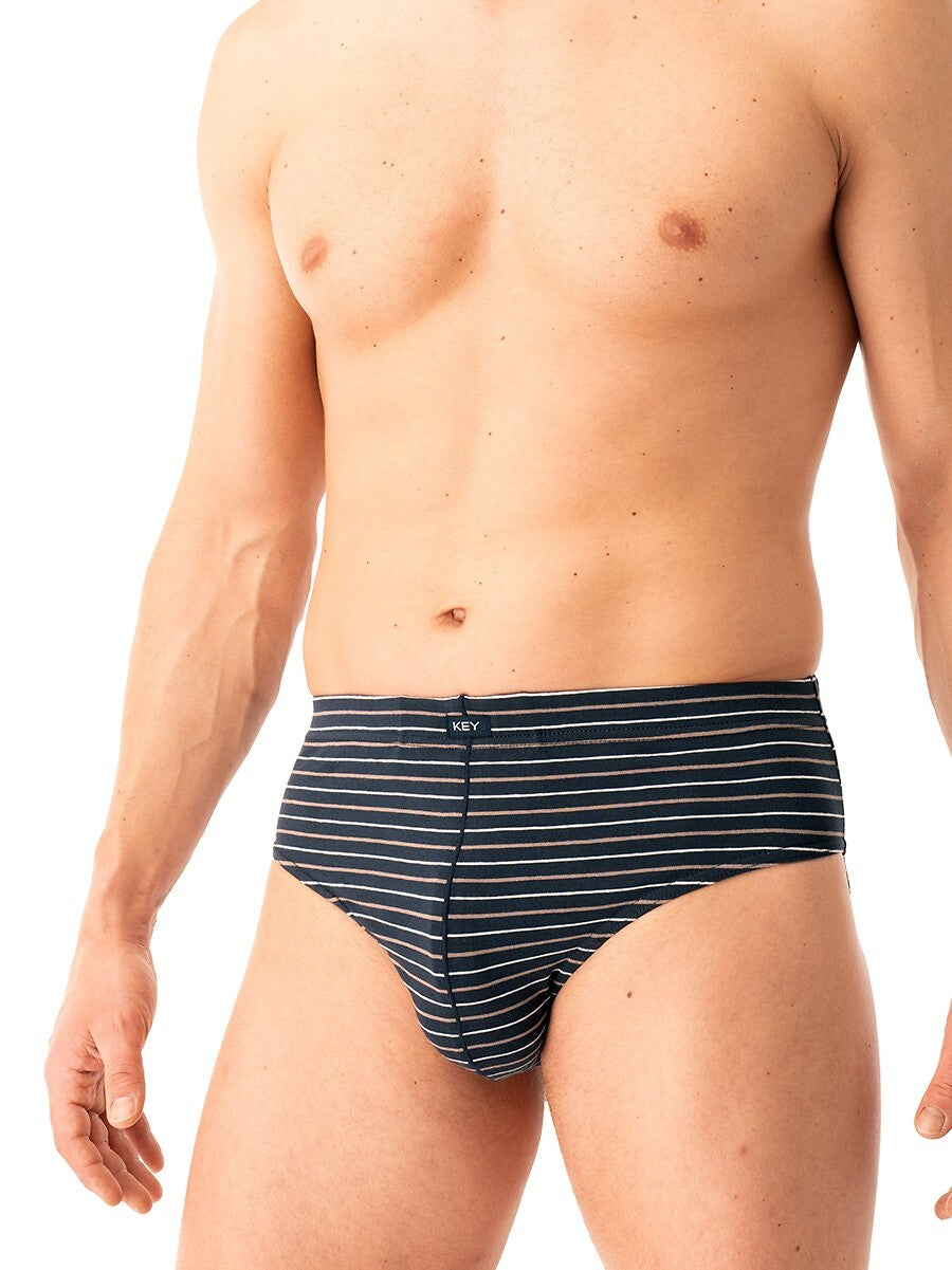 Slip uomo in cotone elasticizzato a righe pack da 2 pezzi