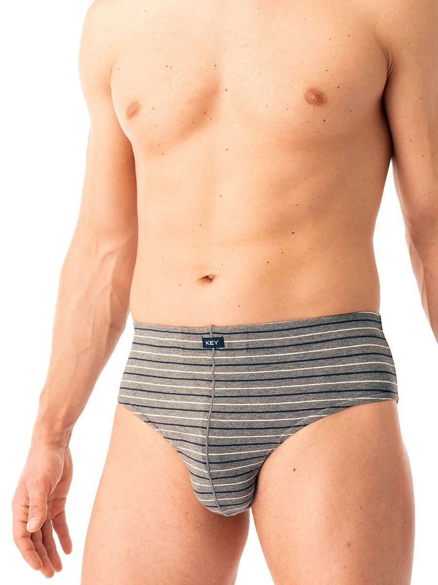 Slip uomo in cotone elasticizzato a righe pack da 2 pezzi