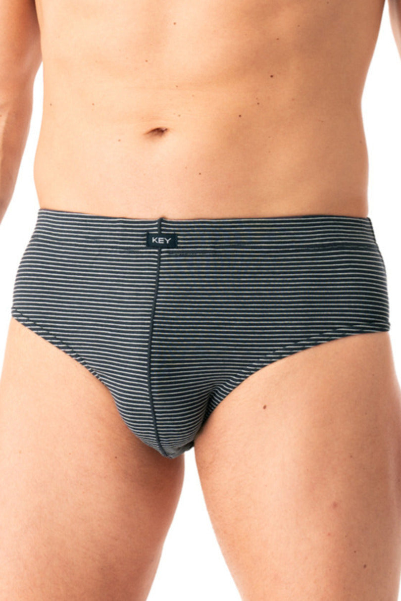 Slip uomo in cotone elasticizzato a righe pack da 2 pezzi