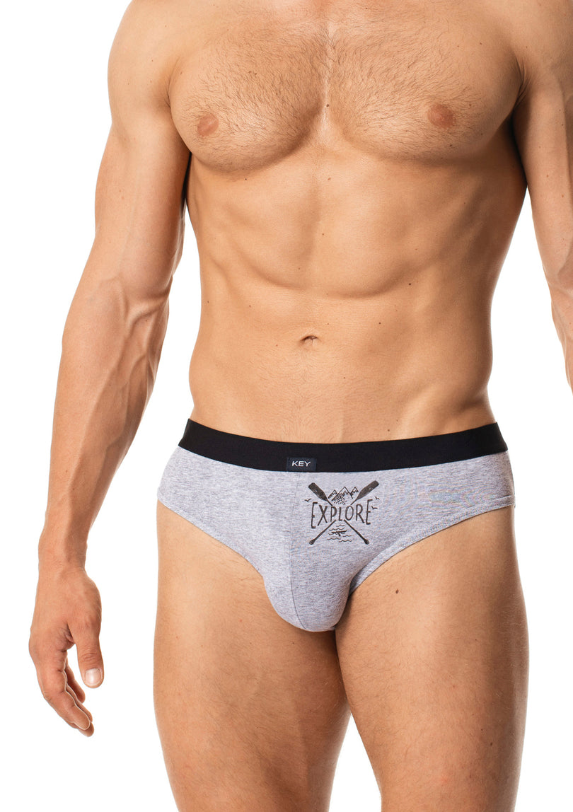 Slip uomo in cotone elasticizzato con stampa pack da 2